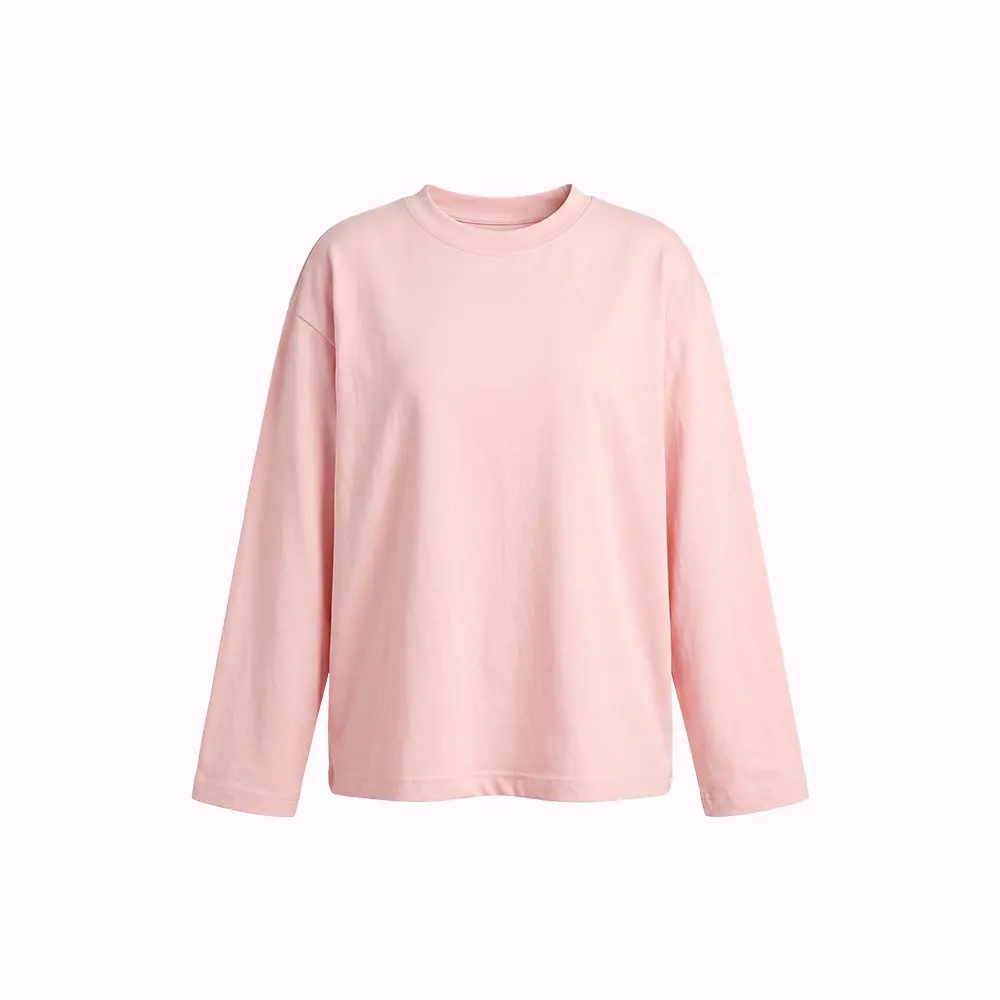 In áo boxy tay dài cotton 100% 250gsm theo yêu cầu tại Ometee