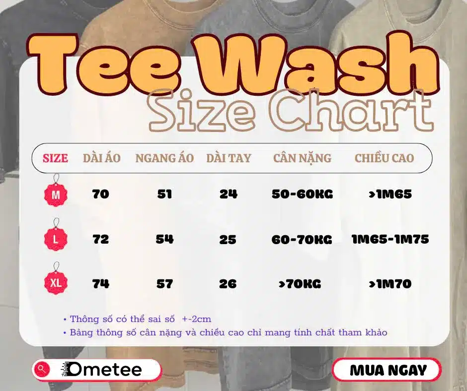 Bảng size áo polo
