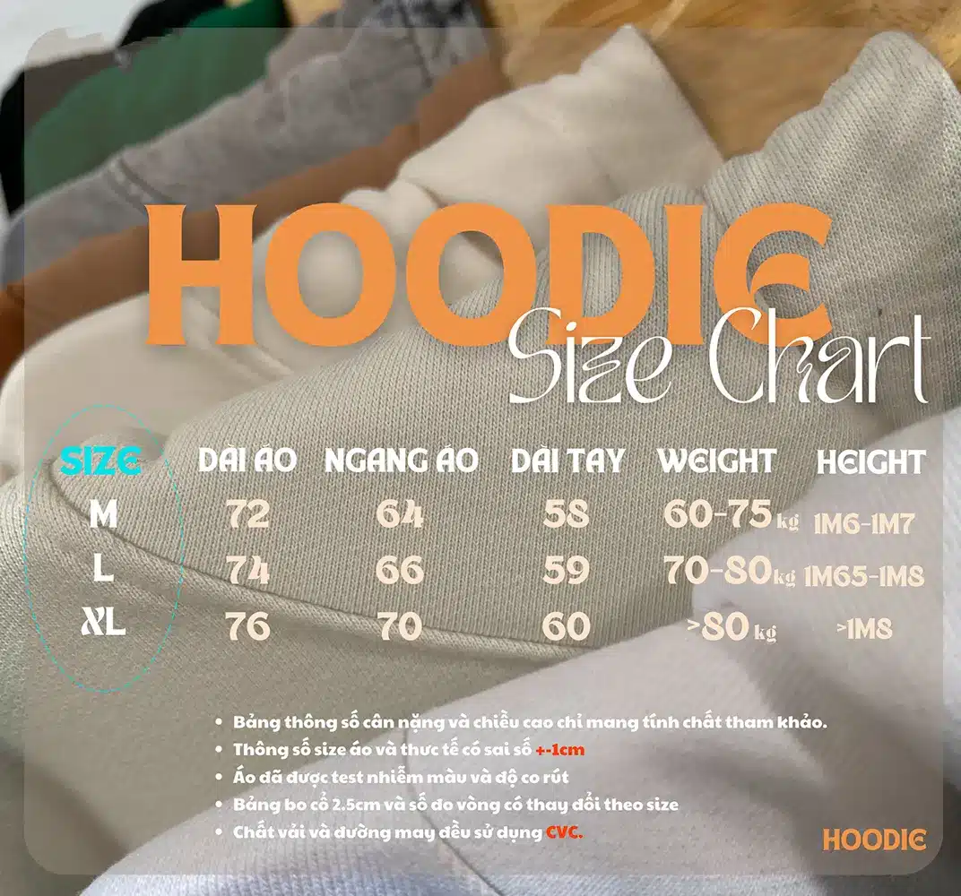 Bảng size áo polo