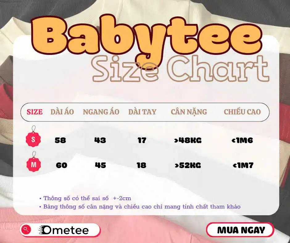 Áo Thun Babytee in áo thun babytee theo yêu cầu tại ometee