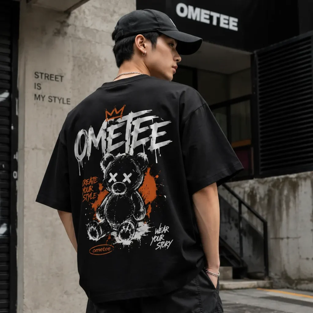 in áo phong cách streetwear